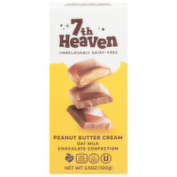 7th Heaven Peanut Butter Cream Oat Milk Chocolate Confection Bar, 3.5 Ounce