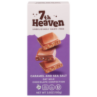 7th Heaven Caramel and Sea Salt Oat Milk Chocolate Confection Bar, 3.5 Ounce
