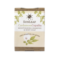 SunLeaf Naturals Cardamom Copaiba Moisturizing Shampoo & Body Soap, 5 Ounce