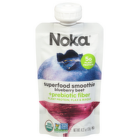 Noka Superfood Smoothie Organic Blueberry Beet Blend Snack, 4.22 Ounce