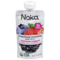 Noka Superfood Smoothie Organic Super Berry Immunity Boost Blend Snack, 4.22 Ounce