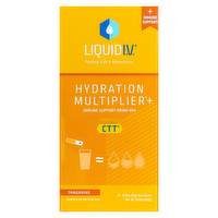 Liquid I.V. Hydration Multiplier + Tangerine Immune Support Drink Mix, 10 Each