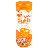 HappyBaby Organics Sweet Potato & Carrot Superfood Puffs, 2.1 Ounce