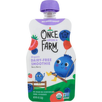 Once Upon A Farm Organic Dairy Free Smoothie Berry Berry Pouch, 4 Ounce