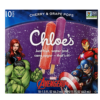 Chloe's Avengers Cherry & Grape Pops, 10 Each