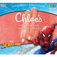 Chloe's Spider-Man Strawberry Lemon Pops, 10 Each