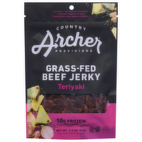 Country Archer Teriyaki Grass-Fed Beef Jerky, 2.5 Ounce