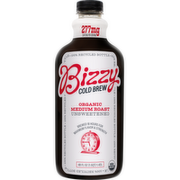 Bizzy Cold Brew Organic Medium Roast Unsweetened Coffee, 48 Ounce