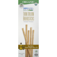 Asturi Organic Thin Italian Breadsticks Sea Salt & Extra Virgin Olive Oil