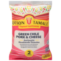 Tucson Tamale Green Chile Pork & Cheese Tamales, 10 Ounce