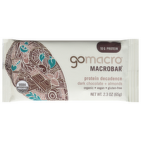 GoMacro Protein Decadence Dark Chocolate & Almonds MacroBar, 2.3 Ounce