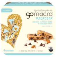 GoMacro Everlasting Joy Coconut & Almond Butter & Chocolate Chips MacroBars, 4 Each