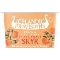 Icelandic Provisions Peach & Cloudberry Skyr Yogurt, 5.3 Ounce