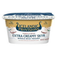 Icelandic Provisions Vanilla Bean Extra Creamy Skyr Yogurt, 4.4 Ounce