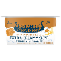 Icelandic Provisions Salted Caramel & Banana Extra Creamy Skyr Yogurt, 4.4 Ounce