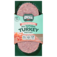 Mighty Spark Bacon Bursting Turkey Patties, 8 Ounce