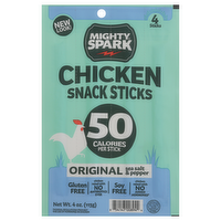 Mighty Spark Original Sea Salt & Pepper Chicken Snack Sticks, 4 Each