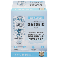 Clever G & Tonic Premium Non-Alcoholic Cocktails, 4 Each