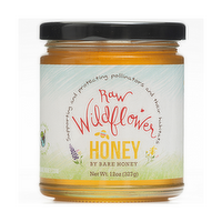 Bare Honey Raw Wildflower Honey Jar, 12 Ounce