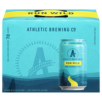 Athletic Brewing IPA Run WIld Non-Alcoholic Beer, 12 Each