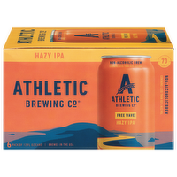 Athletic Brewing Free Wave Hazy IPA Non-Alcoholic Beer, 6 Each