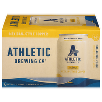 Athletic Brewing Cerveza Atletica Light Copper Non-Alcoholic Beer, 6 Each