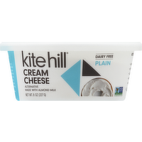 Kite Hill Dairy Free Plain Cream Cheese Alternative, 8 Ounce