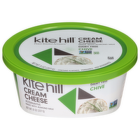 Kite Hill Dairy Free Chive Cream Cheese Alternative, 8 Ounce