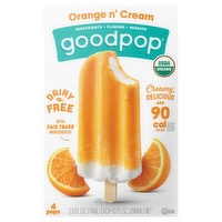 GoodPop Orange n' Cream Pops, 4 Each