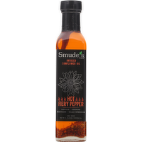 Smude's Hot Fiery Peppers Infused Sunflower Oil, 8 Ounce