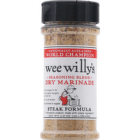 Wee Willy's Steak Formula Dry Rub & Seasoning, 6.4 Ounce