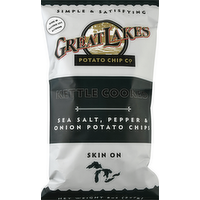 Great Lakes Potato Chip Co. Sea Salt, Pepper & Onion Potato Chips, 8 Ounce