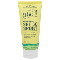 Seaweed Bath Co. Active Defense SPF 50 Sport Sunscreen Cream, 3.4 Ounce