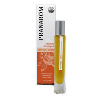 Pranarom Mandarin & Petitgrain Harvest Citrus Perfume Organic Essential Oil Perfume Roller, 10 Millilitre