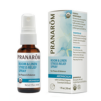 Pranarom Aromacalm Room & Linen Stress Relief Organic Essential Oil Spray, 30 Millilitre