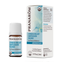 Pranarom Aromacalm Stress Relief Organic Essential Oil Diffusion Blend, 5 Each