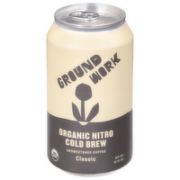 Ground Work Organic Nitro Cold Brew Unsweetened Coffee Classic, 12 Ounce