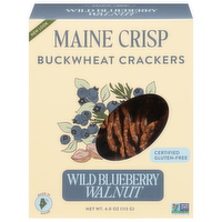 Better with Buckwheat Maine Crisp Wild Blueberry Walnut Buckwheat Crackers, 4 Ounce