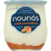 Nounos Peach Passionfruit Strained Greek Yogurt, 5.3 Ounce