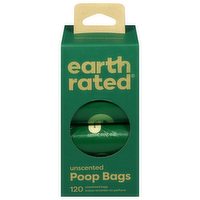 Earth Rated Dog Poop Bags Refill Pack Unscented, 120 Each