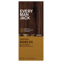 Every Man Jack Sandalwood Hydrating Beard Oil with Shea Butter, 1 Ounce