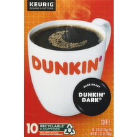 Dunkin' Donuts K-Cups Dark Roast Coffee, 10 Each