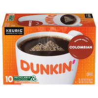 Dunkin' Donuts K-Cups 100% Colombian Coffee, 10 Each