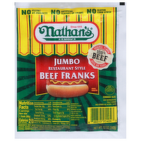 Nathan's Famous Jumbo Beef Franks, 12 Ounce