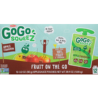 GoGo SqueeZ Apple Cinnamon Apple Sauce On the Go, 12 Each