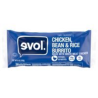 Evol Chicken Bean & Rice Burrito, 6 Ounce