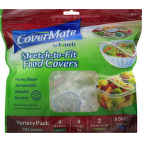 Covermate Stretch-to-Fit Food Covers Variety Pack, 10 Each