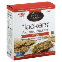 Doctor In The Kitchen Flackers Savory Flax Seed Crackers, 5 Ounce