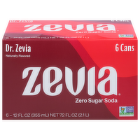 Zevia Dr. Zevia Zero Sugar Soda, 6 Each