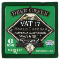 Deer Creek Vat 17 Cheddar Cheese, 6 Ounce